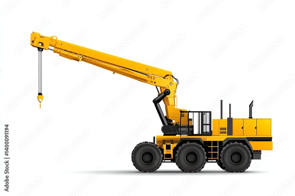 Naklejka premium a modular crane system clipart, versatile lifting design, modern vector, isolated on white background