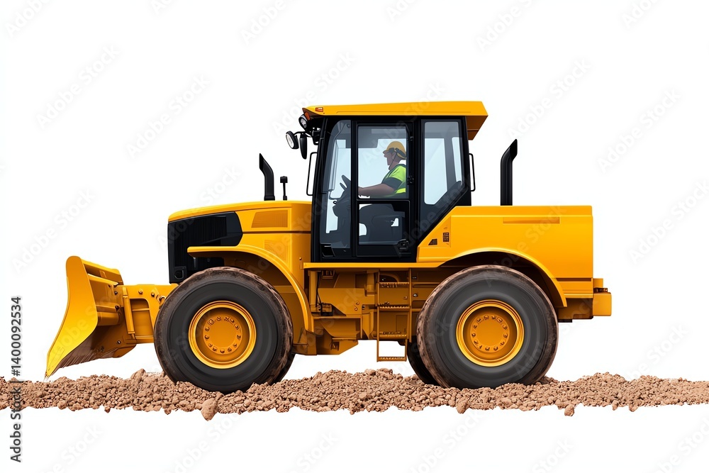 a grader adjusting camber clipart, technical roadwork feature, infographic vector, isolated on white background a grader adjusting camber clipart, technical roadwork feature, infographic vector, isolated on white background