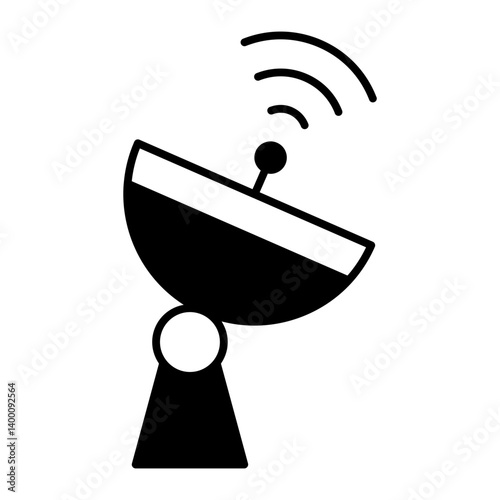 satellite dish black icon