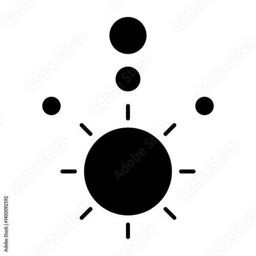 solar system black icon