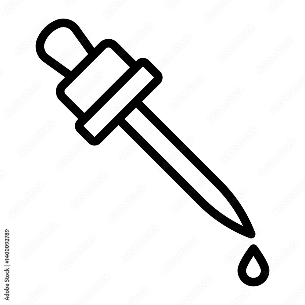Pipette Vector Line Icon Design Pipette Vector Line Icon Design