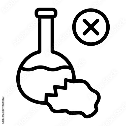 Failed Experiment Vector Line Icon Design