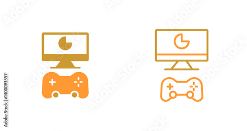 Gaming Streaming Setup Icon Design
