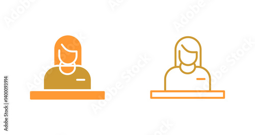 Reception Desk Icon Design
