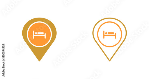 Hotel Map Icon Design