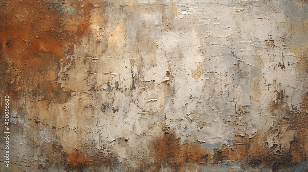 Fototapeta premium abstract brown textured background with earthy tones and painterly surface, vintage rustic pattern with artistic grunge effects, ideal for design overlay, wall texture, or decorative material use