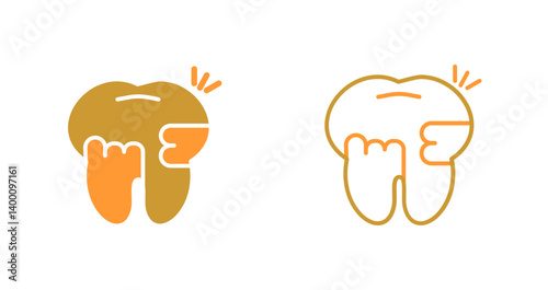 Toothache And Plaque Icon Design