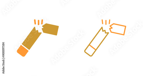 Broken Cigarette Icon Design