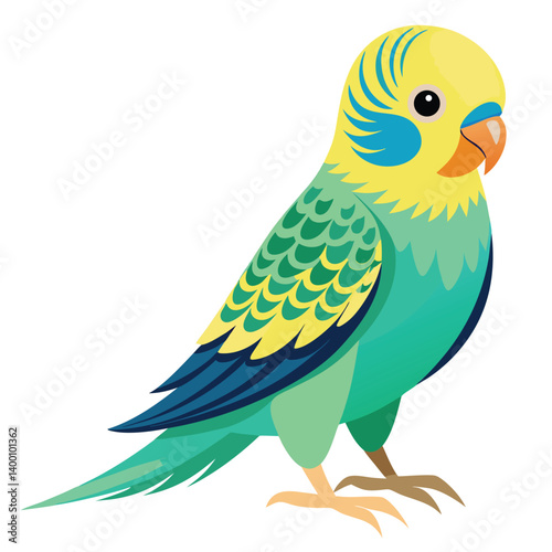 Parakeet isolated on white background