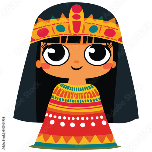 Egyptian Queen Cleopatra. vector illustration of a beautiful woman.