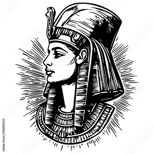 Egyptian Queen Cleopatra. vector illustration of a beautiful woman.
