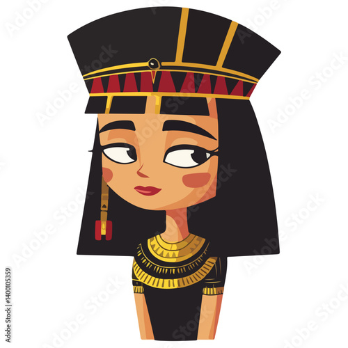 Egyptian Queen Cleopatra. vector illustration of a beautiful woman.