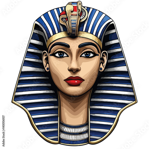 Egyptian Queen Cleopatra. vector illustration of a beautiful woman.