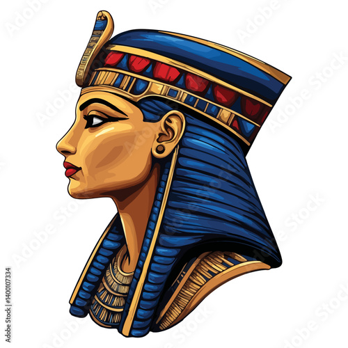 Egyptian Queen Cleopatra. vector illustration of a beautiful woman.