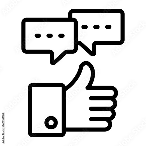 Feedback Vector Line icon Design