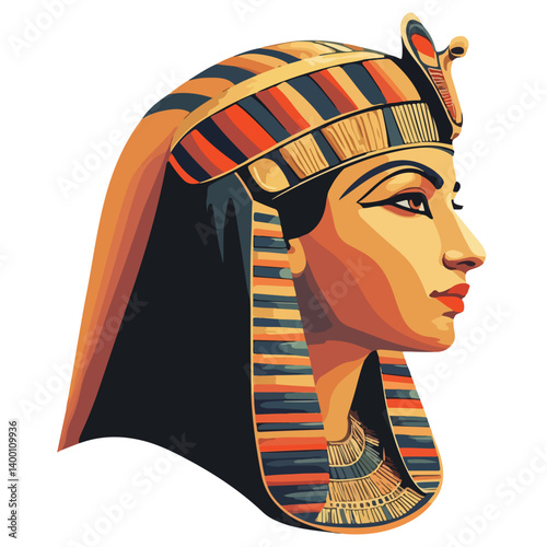 Egyptian Queen Cleopatra. vector illustration of a beautiful woman.