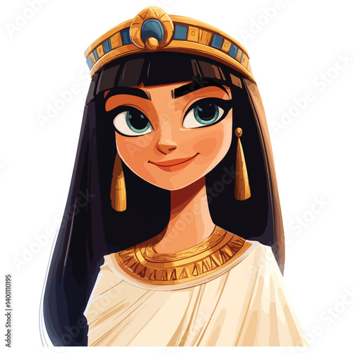 Egyptian Queen Cleopatra. vector illustration of a beautiful woman.
