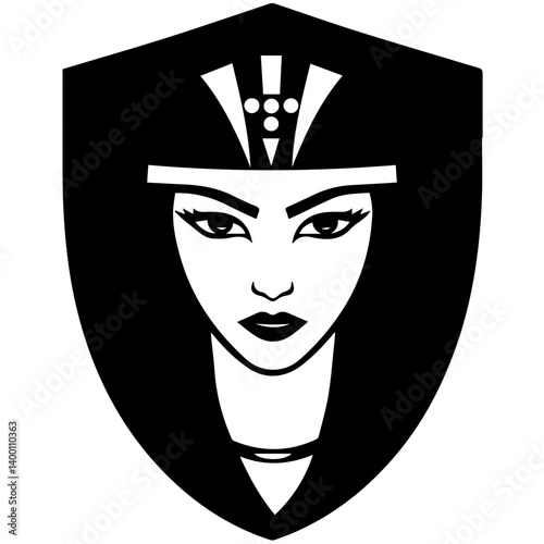 Egyptian Queen Cleopatra. vector illustration of a beautiful woman.