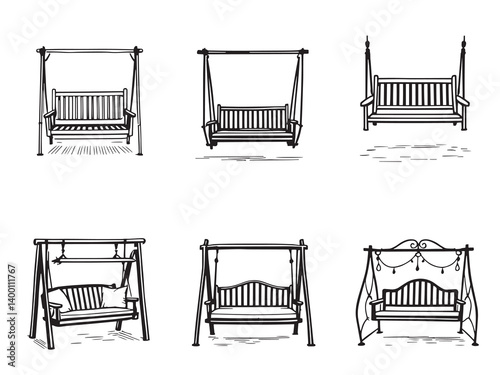 Porch Swing Line Art Collection