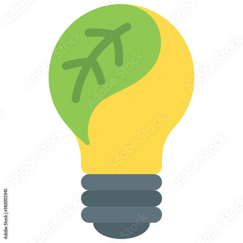 Light Bulb Leaf Icon