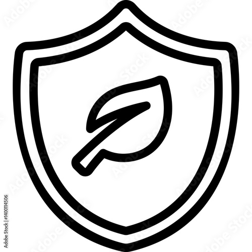 Ecology Protection Shield Icon