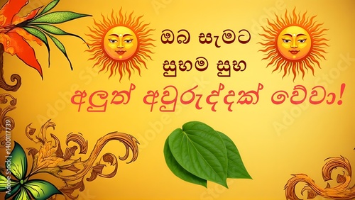 A banner image design created for sinhala and tamil new year