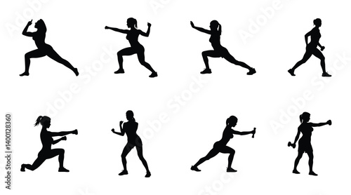 Strong Women: Silhouettes of Female Weightlifting