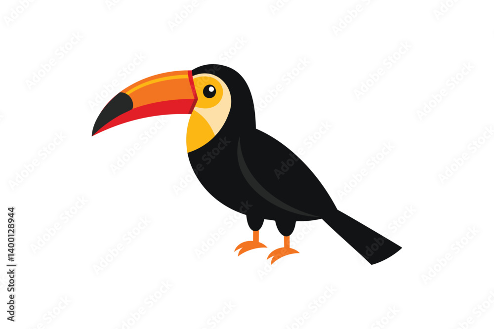 Obraz premium A toucan vector on white background