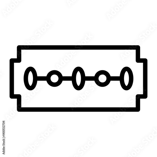 Razor Blade Vector Line Icon Design