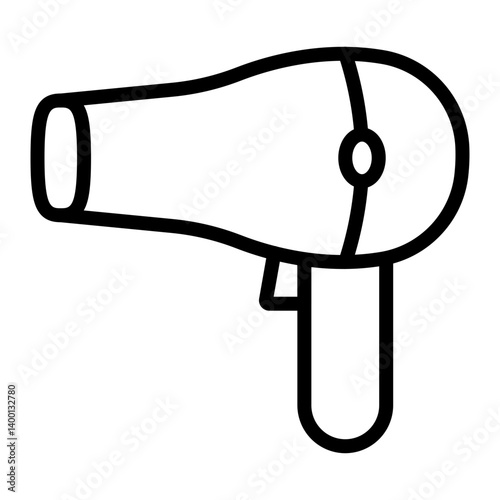 Hair Dryer Vector Line Icon Design