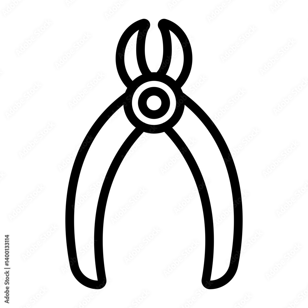 Nail Cutter Vector Line Icon Design Nail Cutter Vector Line Icon Design