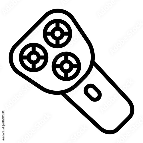 Foil Shaver Vector Line Icon Design