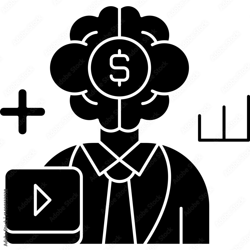 Business Thinking Icon Vector Element
