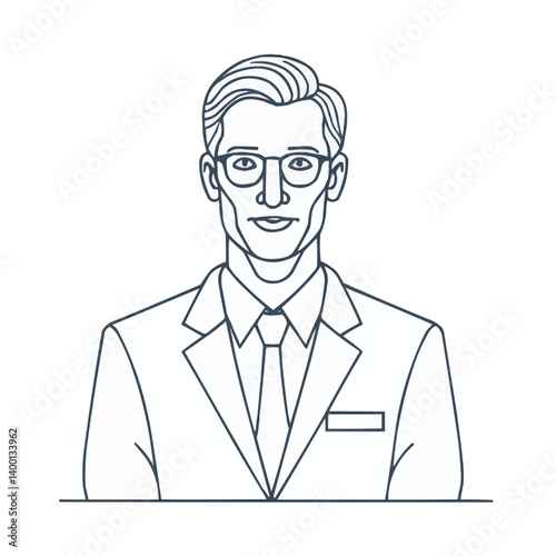 Scientist in lab coat illustration