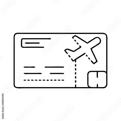 Airline Boarding Pass Ticket Travel Document Flight Airplane Journey Airfare Reservation