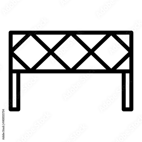 Footboard Vector Line Icon Design