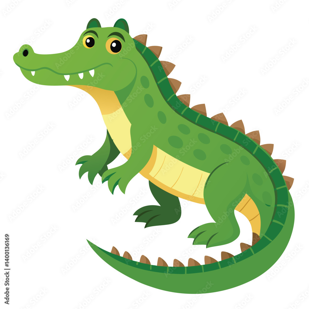 Fototapeta premium Cute cartoon crocodile vector