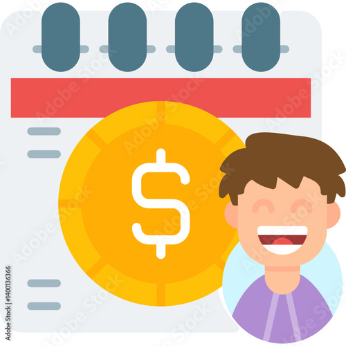 Paycheck Icon Vector Element