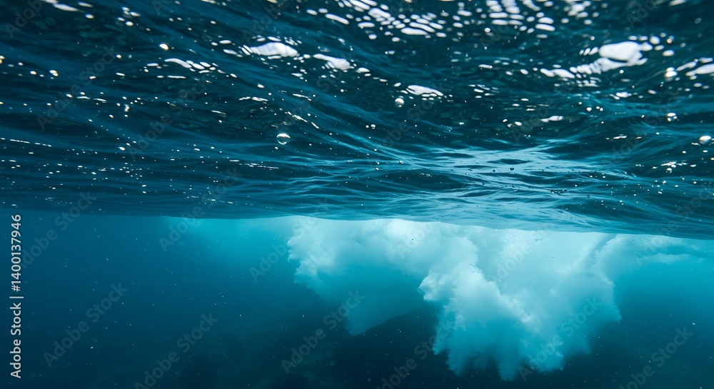 Obraz premium Ocean's Breath AI Generated