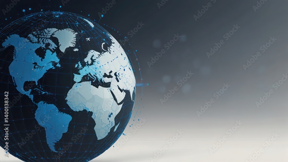 Fototapeta premium earth globe on black background