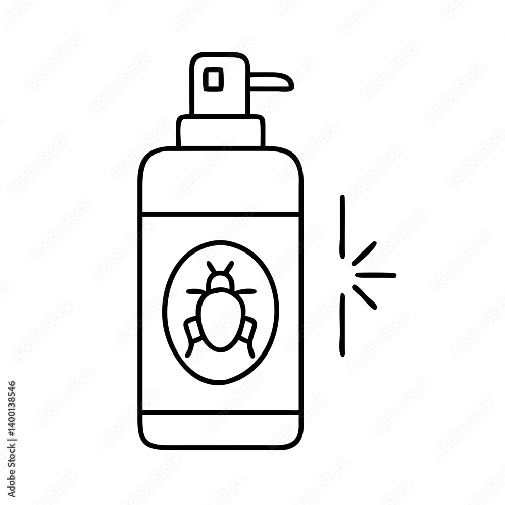 Fototapeta premium Insect Repellent Pump Bottle Spray Effective Bug Control Solution