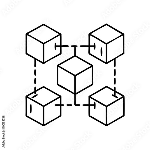 Blockchain Technology Network Distributed Database System Decentralized Ledger Secure Cryptographic Infrastructure