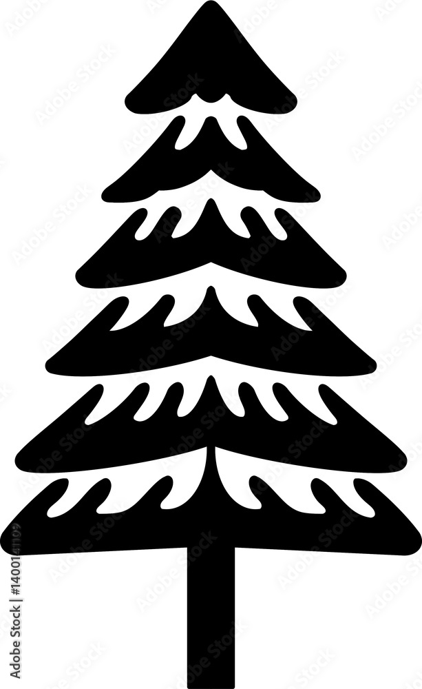 Fototapeta premium Pine tree silhouette