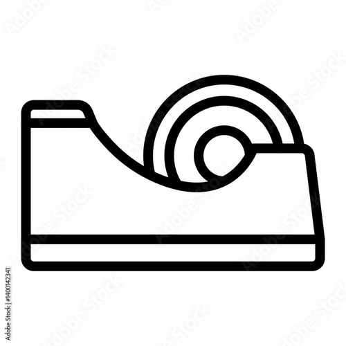 Tape Dispenser Vector Line Icon Design