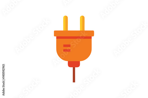 Electric plug vector on white background