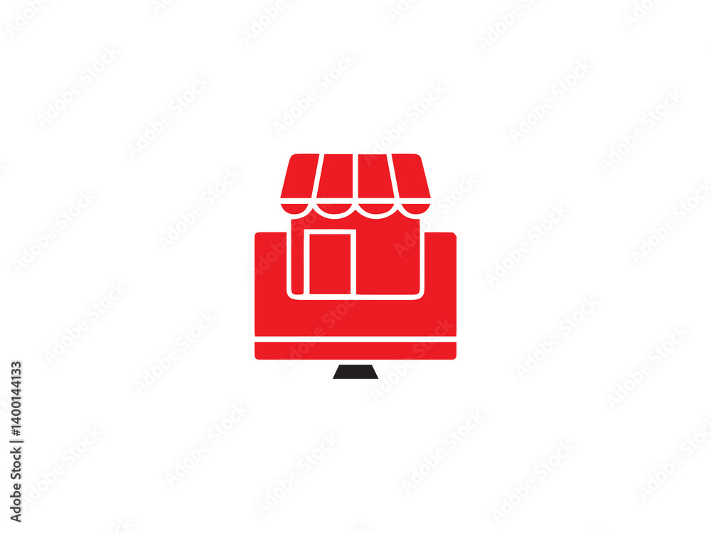 Online store icon and illustration design vector design Online store icon and illustration design vector design