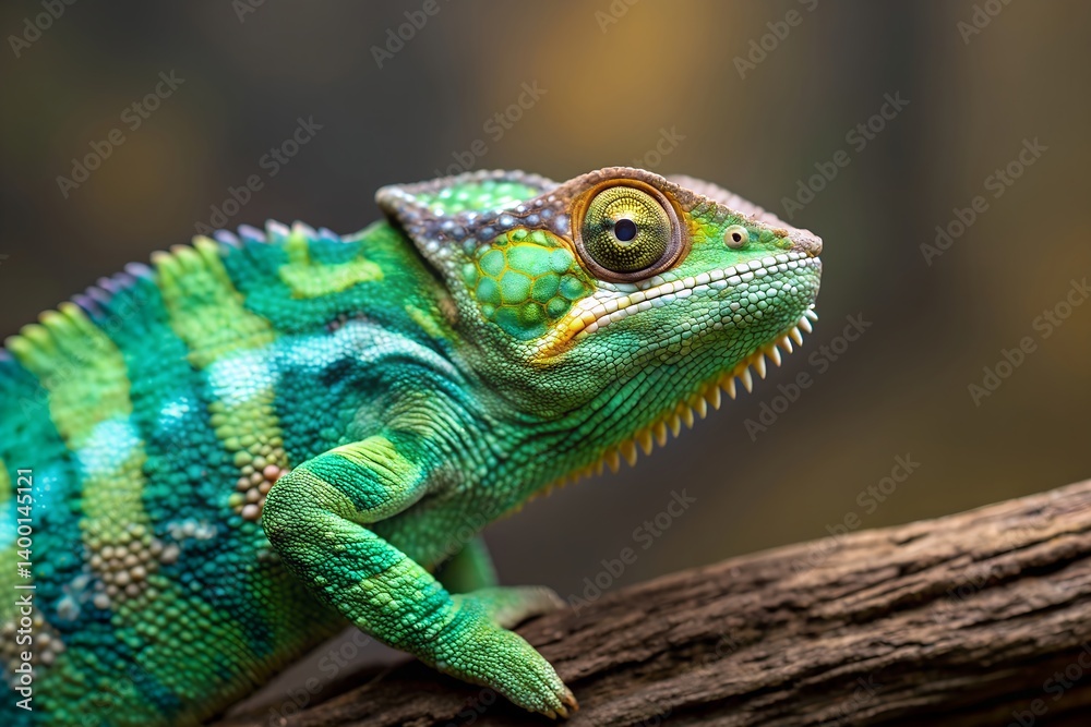 Striking Panther Chameleon Close Up On Branch With Vibrant Green And Turquoise Scales Revealing Intricate Skin Texture, panther chameleon, chameleon, reptile, lizard, animal, wildlife, nature, exotic Striking Panther Chameleon Close Up On Branch With Vibrant Green And Turquoise Scales Revealing Intricate Skin Texture, panther chameleon, chameleon, reptile, lizard, animal, wildlife, nature, exotic