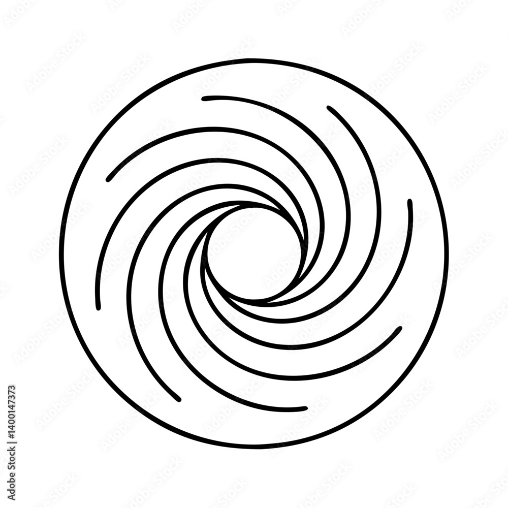 Abstract Swirling Vortex Design Circular Spiral Graphic Illustration Abstract Swirling Vortex Design Circular Spiral Graphic Illustration