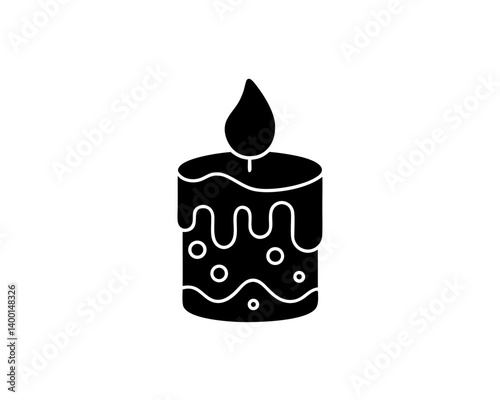 creative details Candle Icon Vector Illustration
