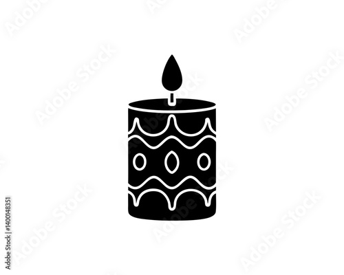 creative details Candle Icon Vector Illustration